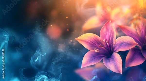 Fototapeta a welness background with relaxing colors