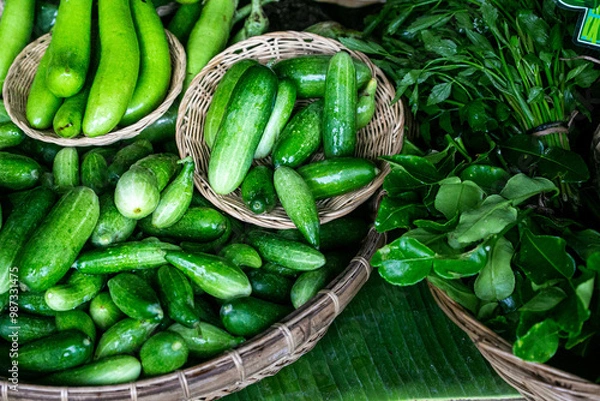 Obraz green beans on a plate
