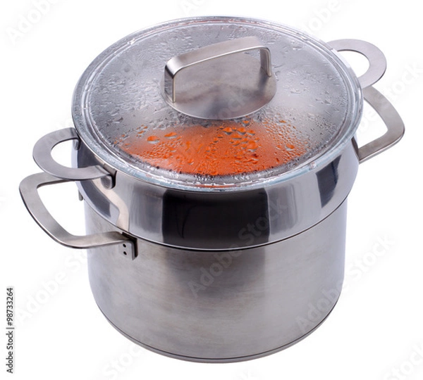 Fototapeta Double boiler for the gas cooker isolated