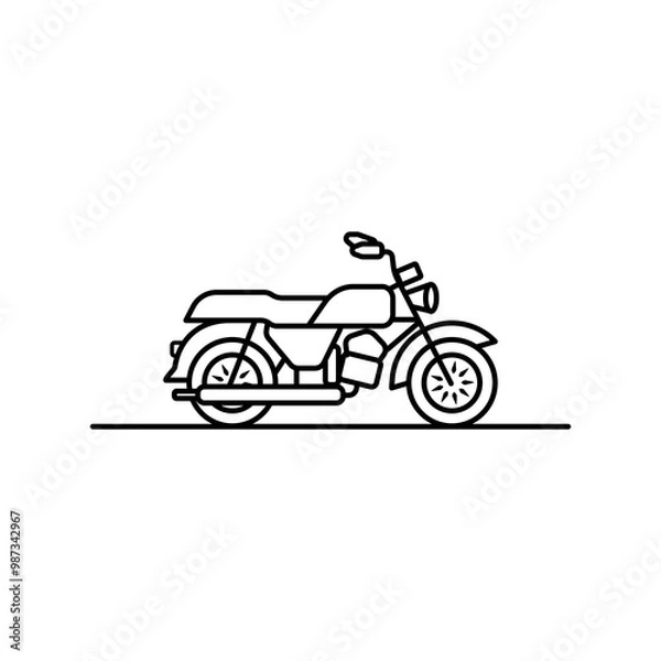 Fototapeta motorcycle line vector icon .