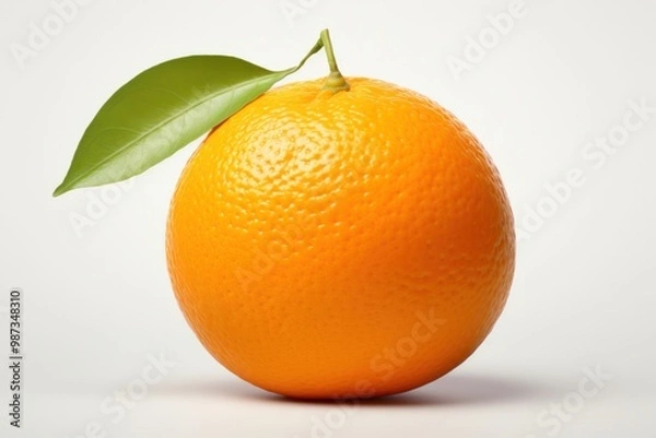 Fototapeta A photorealistic rendering of an orange, capturing every minute detail of its skin, texture, and color