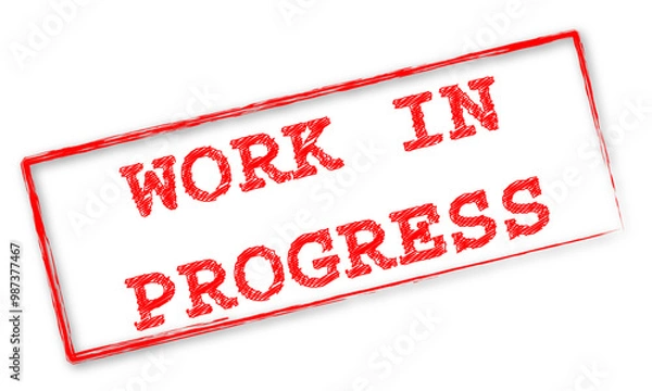 Obraz WORK IN PROGRESS tampon