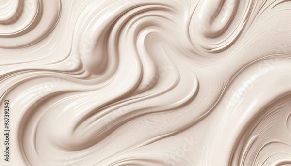 Obraz Cosmetic cream  texture realistic , Cream background. Generated by AI
