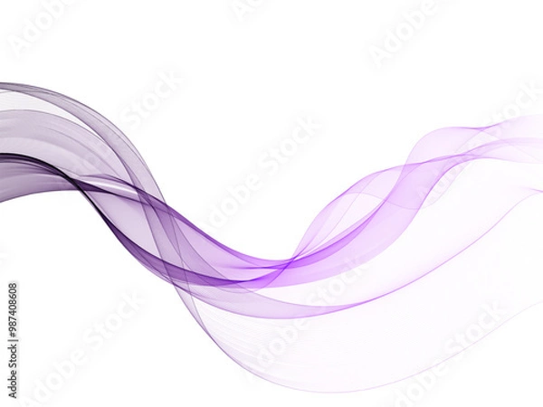 Obraz Abstract purple smoke wave on dark background. Eps 10