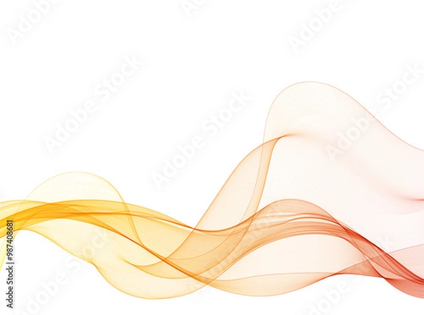Obraz Orange abstraction curve. vector wave for design. Background for presentation. Eps 10