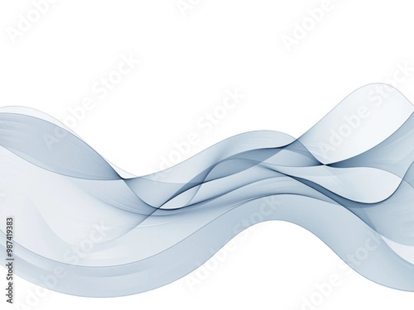 Fototapeta Abstract blue wave. Vector background. Design element. Eps 10