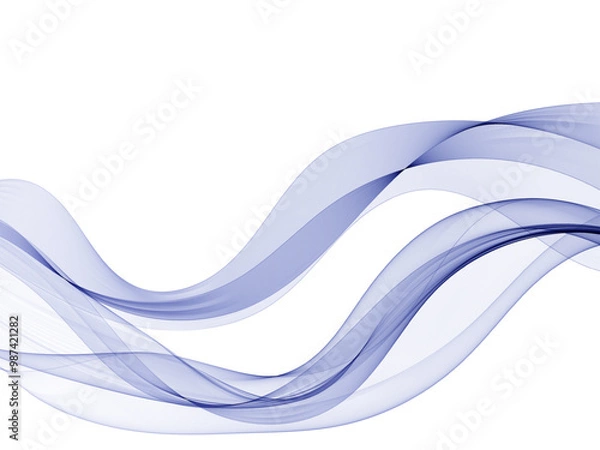 Fototapeta blue Wave. abstract vector graphics. Eps 10