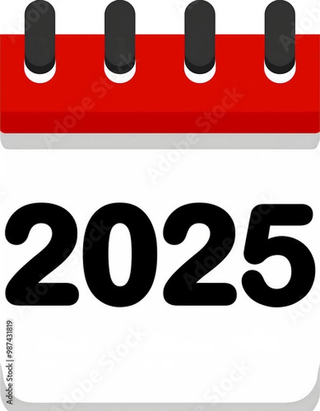 Fototapeta Calendar icon symbol for 2025.