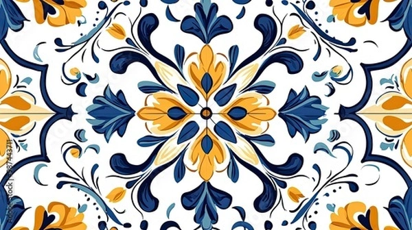 Fototapeta Italian ceramic tile pattern