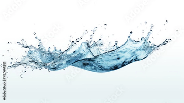 Obraz Abstract water splash on white background