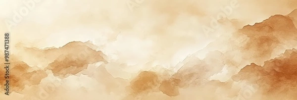 Fototapeta Soft Brown and Beige Abstract Background Art