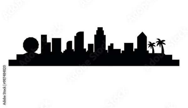 Obraz santa monica skyline 