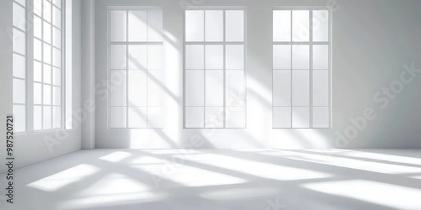 Fototapeta Soft Light and Shadows in a White Room