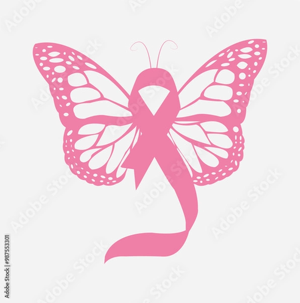 Fototapeta Print Breast cancer vector isolated on background