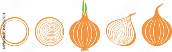 Obraz Onion logo. Isolated onion on white background
