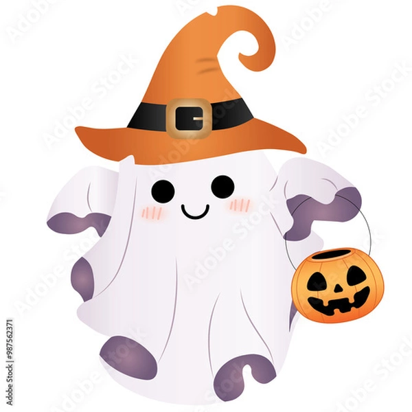 Fototapeta Happy Halloween october cute cartoon