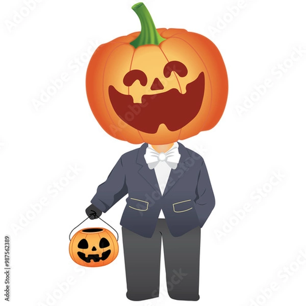 Fototapeta Happy Halloween october cute cartoon