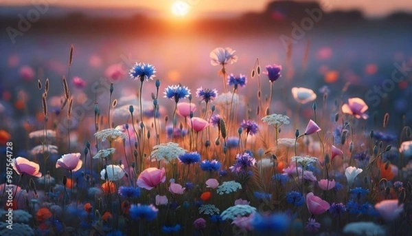 Obraz "Campos de Luz: Naturaleza en Resplandor"