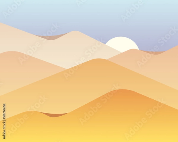 Obraz Vector background with dunes
