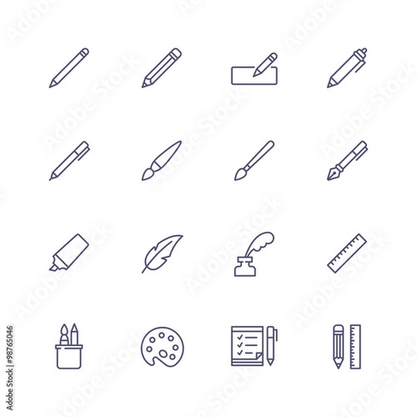 Obraz Design tools icons