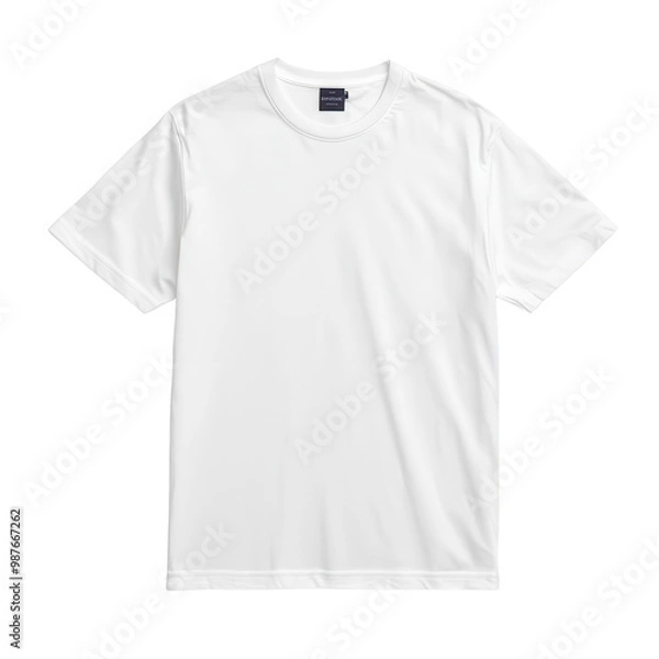 Fototapeta Plain white t-shirt, white isolate background