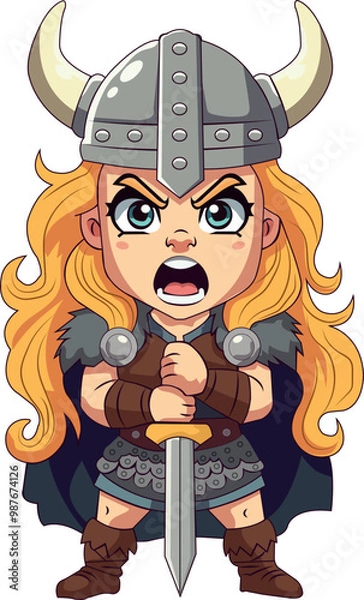 Fototapeta Guerriera Vichinga