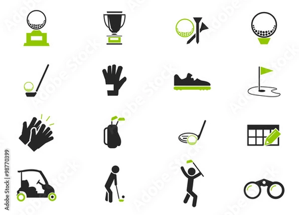 Obraz golf icons set