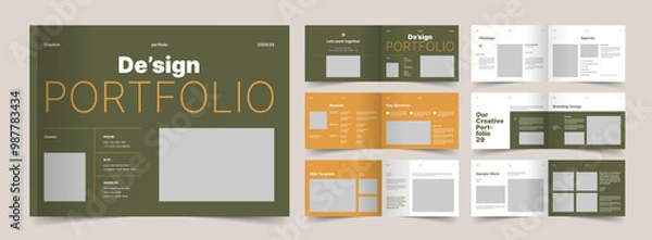 Fototapeta Landscape Portfolio Template, Portfolio Layout, Architecture Portfolio, Vector Template