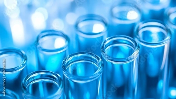 Fototapeta Laboratory test tubes composition background