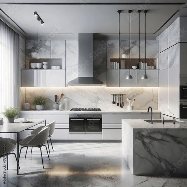 Fototapeta marble kitchen