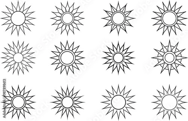 Fototapeta set of elements