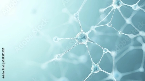 Fototapeta Intricate Network of Neurons: Close-up View of Brain Cells Connecting and Communicating, Showcasing the Complexity of the Nervous System in Vibrant Colors and Textures
