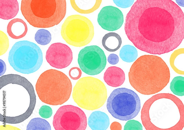Obraz 丸　水彩　背景