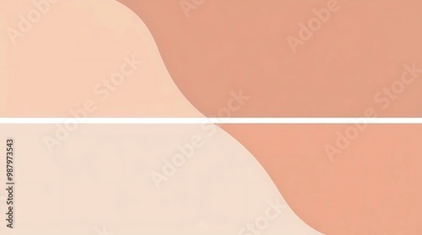 Fototapeta Abstract illustration gradient textured background with peach hues, colorful empty wall backdrop
