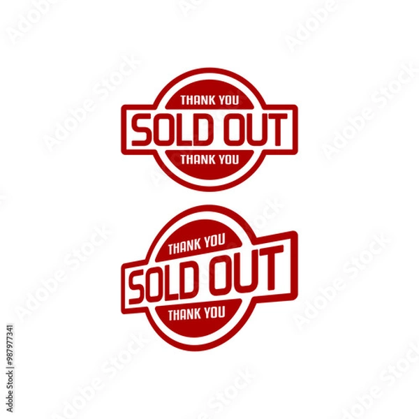 Obraz sold out stamp design set