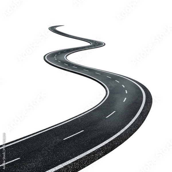 Obraz Asphalt road for composition png transparent