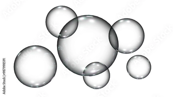 Obraz Bubbles, randomly spread 2