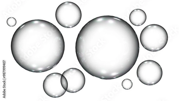 Obraz Bubbles, randomly spread 3