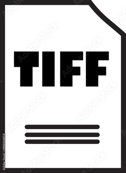 Fototapeta TIFF File Format Icon 