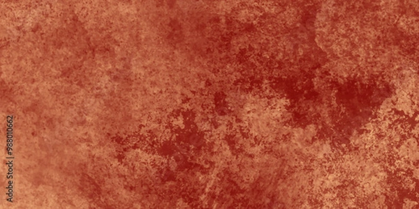 Fototapeta Grunge red old painted stone wall beautiful old rust texture background, ancient abstract space background wallpaper for rust metal texture with scratches, orange and red grunge color texture.