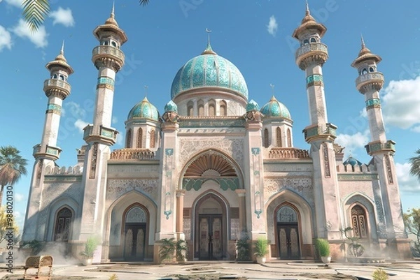 Obraz ai generative mosque with persian architecture