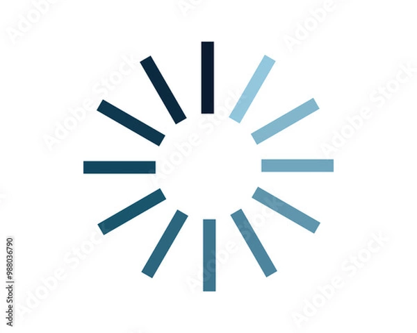 Obraz Loading bar status icon. Vector illustration. Vector loaded icons. Download progress. Donload or Upload.