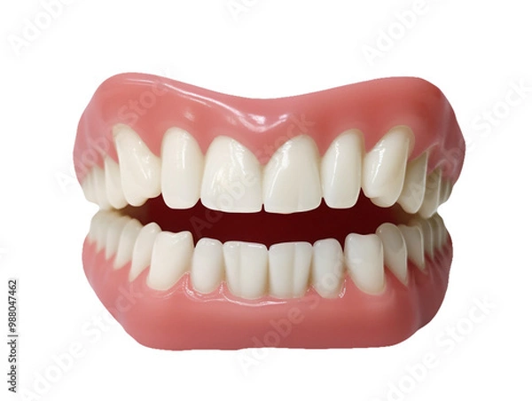 Fototapeta teeth isolated on transparent background