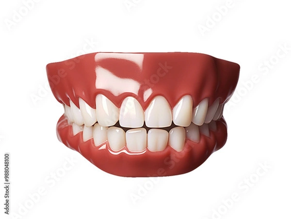 Fototapeta teeth isolated on transparent background