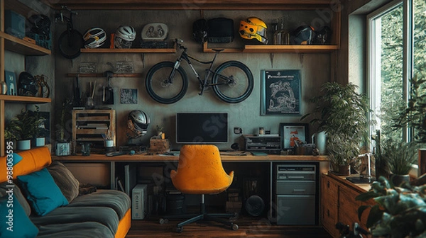 Fototapeta 自転車が趣味の部屋