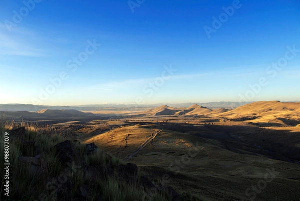 Fototapeta sunset over the mountains