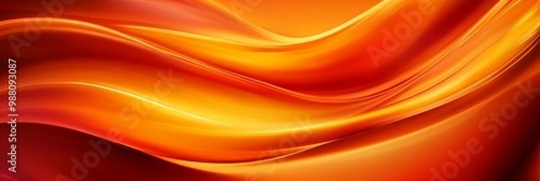 Fototapeta Abstract orange curve background with flowing lines, symbolizing energy, motion, dynamism, warmth and optimism.