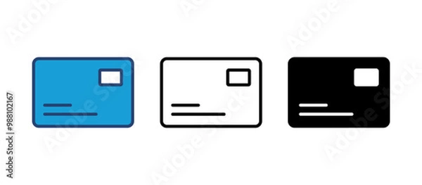Fototapeta Credit card icon vector. Credit card payment icon vector