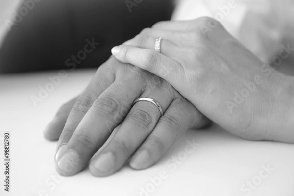 Obraz Hands with wedding rings