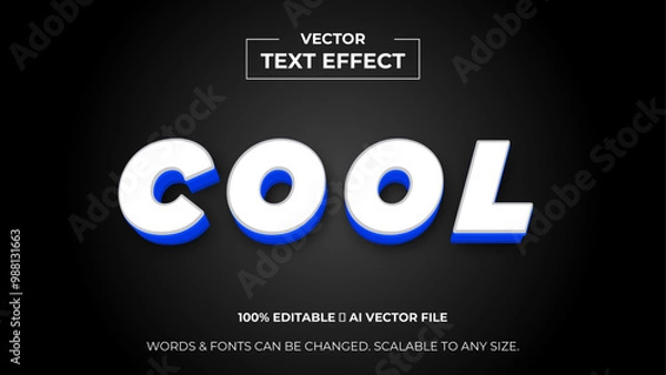 Fototapeta 3d text effect background. Editable text style effect. vector editable font for graphic tee, banner, poster, post, social media or logo. vector illustration